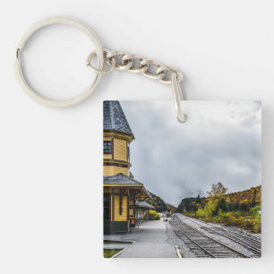 Crawford Notch Train Station Acrylic Keychain