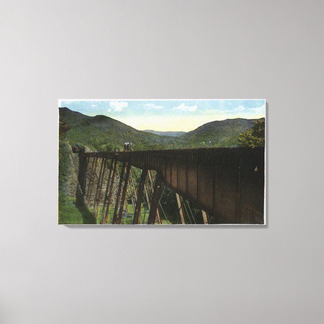 Crawford Notch View of Frankenstein Trestle Canvas Print (Front)