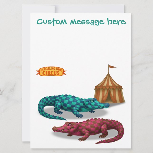 Crawford, painted circus crocodile (Front)