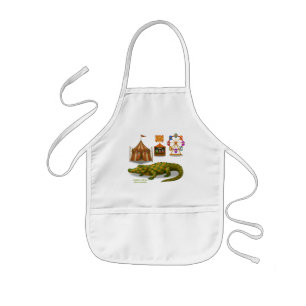 Crawford, painted circus crocodile kids apron