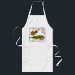 Crawford, painted circus crocodile long apron<br><div class="desc">Covered in dazzling painted patterns from snout to tail, Crawford marches proudly in every circus parade. Though he can easily snap a branch clean in two as part of his act, he’s friendly, surprisingly gentle, and a walking work of art. Children adore his bright scales and cheerful grin. Wherever Crawford...</div>
