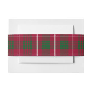 Crawford Scottish Tartan Belly Band Invitation Belly Band