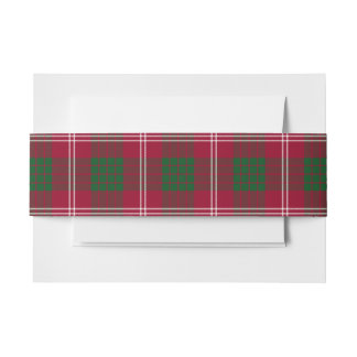 Crawford Scottish Tartan Belly Band Invitation Belly Band