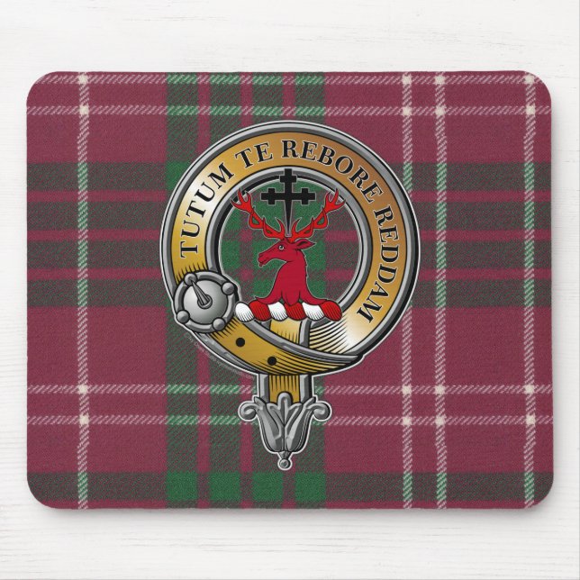 Crawford Tartan & Badge Mouse Mat (Front)