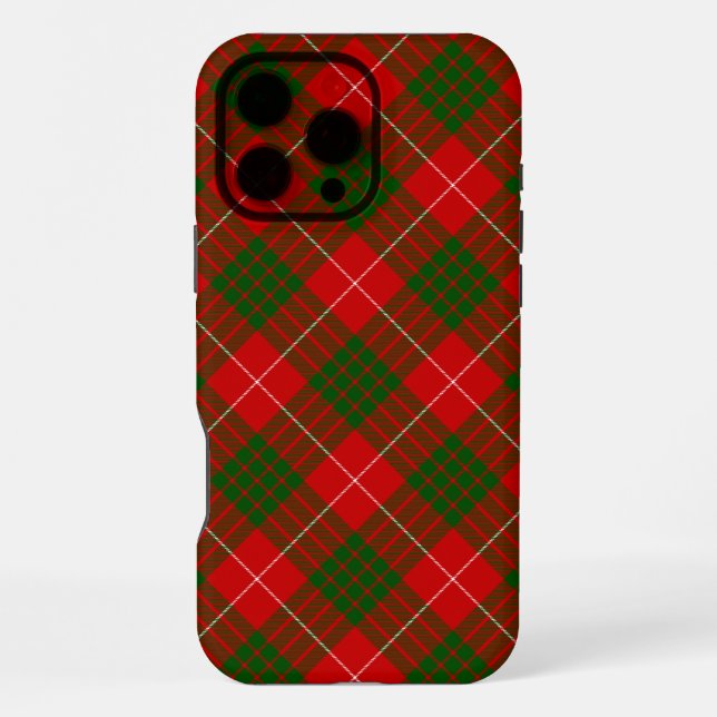 Crawford tartan red green plaid iPhone case (Back)