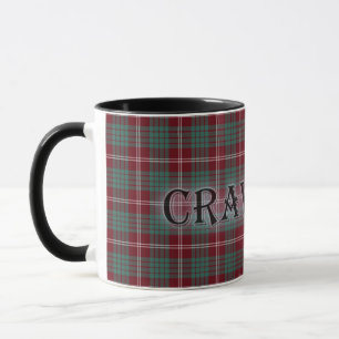 Crawford Tartan with the Last Name Mug