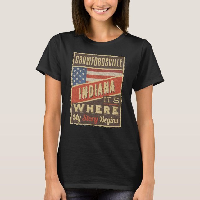 Crawfordsville Indiana T-Shirt (Front)