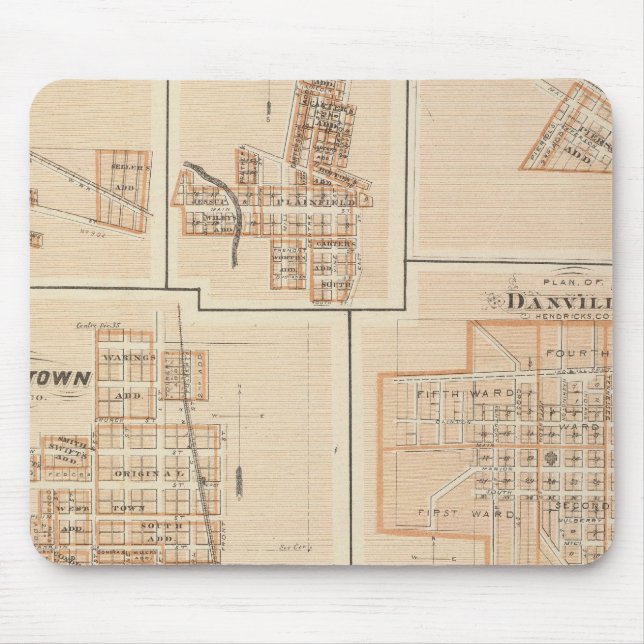 Crawfordsville, Montgomery Co with Brownsburg Mouse Mat (Front)