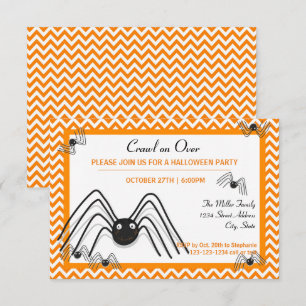 Crawl on Over - 3x5 Halloween Party Invite