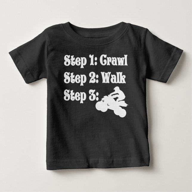 Crawl walk ATV baby shirt (Front)
