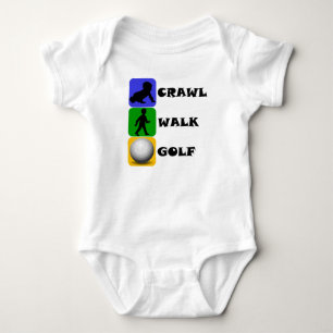 Crawl Walk Golf Baby Bodysuit