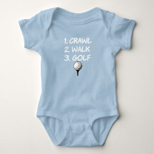 Crawl Walk Golf funny baby boy shirt