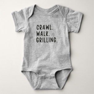 Crawl Walk Grilling Cookout Baby Bodysuit