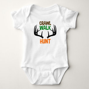 Crawl Walk Hunt Baby Bodysuit