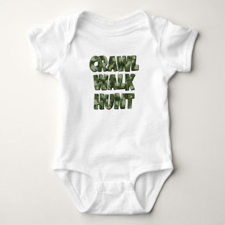 Crawl Walk Hunt funny baby boy shirt
