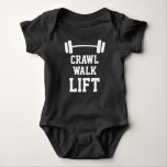 CRAWL WALK LIFT sport jersey bodysuit for new baby<br><div class="desc">CRAWL WALK LIFT sport jersey bodysuit for new baby boy or girl. Happy Fathers Day gift idea from newborn infant baby son or daughter. Cute quote and fun typography one piece jumpsuits and shirts for new baby or toddler (boy / girl). Funny first time fathers day gift suggestion for new...</div>