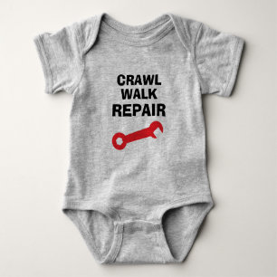 Crawl Walk Repair cute bodysuit for baby boy