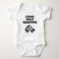 CRAWL WALK RESPOND cute police car teddy bear gift