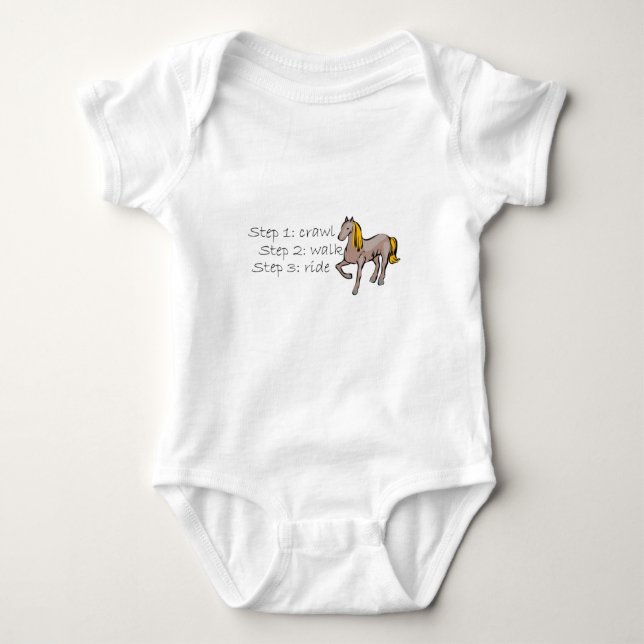 Crawl Walk Ride Baby Bodysuit (Front)
