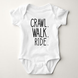 Crawl Walk Ride Baby Bodysuit