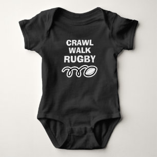 CRAWL WALK RUGBY sports bodysuit for new baby