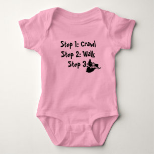 "Crawl Walk Sled" Sledders.com Pink Baby Creeper