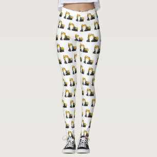 Crawler excavator cartoon illustration  leggings