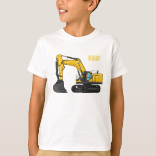 Crawler excavator cartoon illustration T-Shirt
