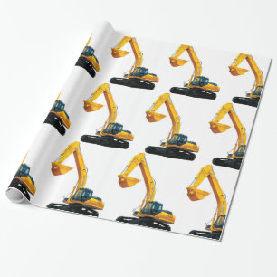 Crawler Excavator image for Glossy-Wrapping-Paper Wrapping Paper