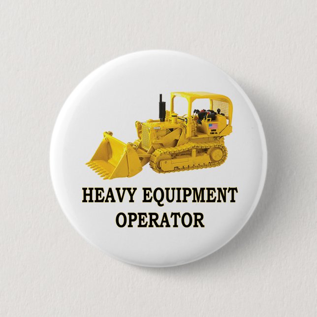 CRAWLER LOADER 6 CM ROUND BADGE (Front)