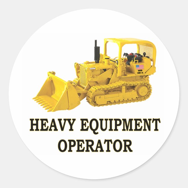CRAWLER LOADER CLASSIC ROUND STICKER (Front)