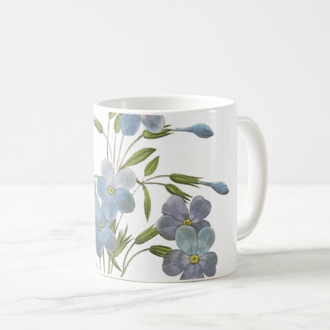 crawling phlox(Phlox reptans) by Redouté Coffee Mug (Front Right)