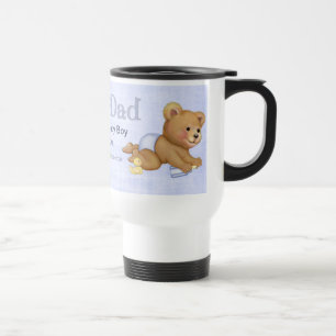 Crawling Teddy - New Dad of Boy - Customise Travel Mug