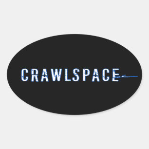 Crawlspace Oval Sticker - Glossy