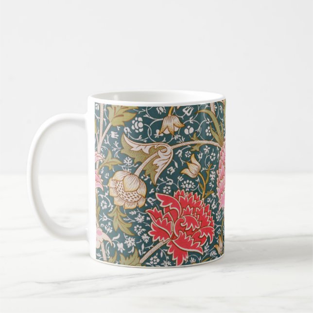 Cray - Art nouveau floral print by William Morris Coffee Mug (Left)