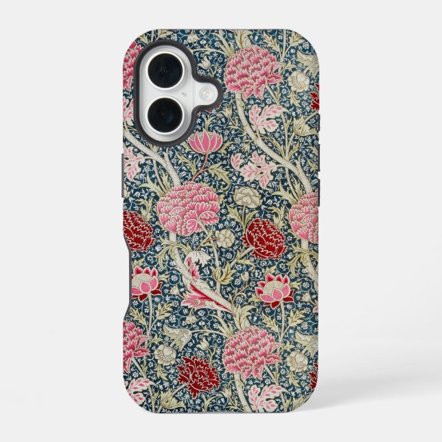 Cray Botanical Pattern Morris William  Floral iPhone 16 Case (Back)