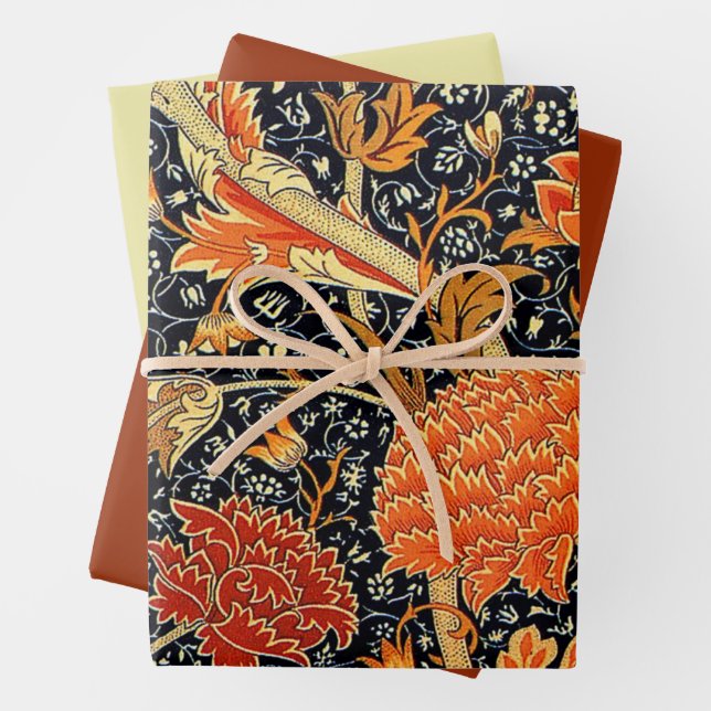 Cray, Cray Reddish-Orange, Cray yellow, Wrapping Paper Sheet (In situ)