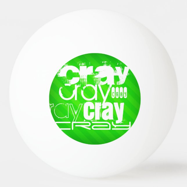 Cray; Neon Green Stripes Ping Pong Ball (Front)