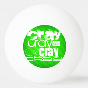 Cray; Neon Green Stripes Ping Pong Ball