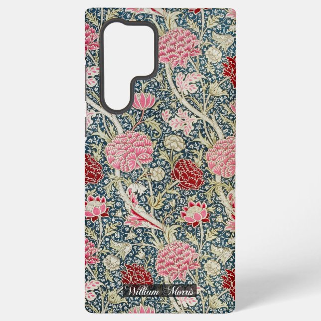 Cray Pattern - flowers&leaves - WilliamMorris Samsung Galaxy S22 Ultra Case (Back)