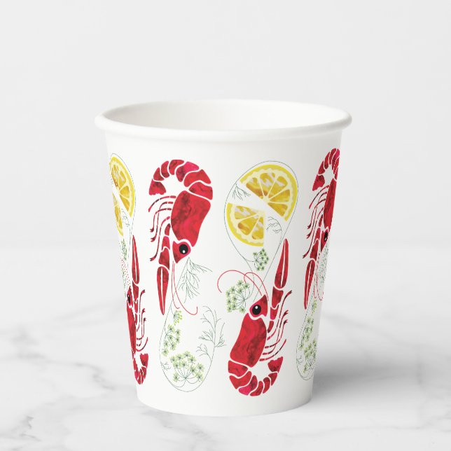 Crayfish Boil / Kräftskiva / Swedish Party Paper Cups (Front)