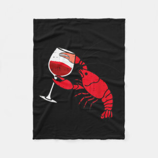 Crayfish Boil Party Funny Crawfish Lobster Seafood Fleece Blanket