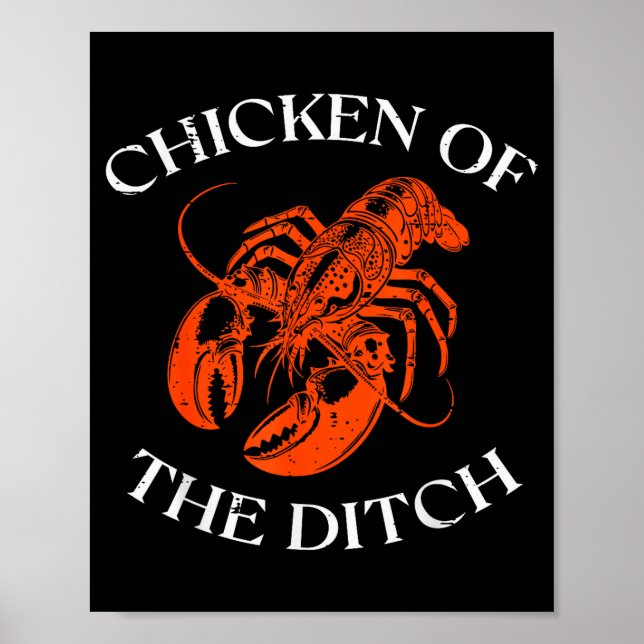 Crayfish Chicken Of The Ditch Crawfish Cajun Men W Poster (Front)
