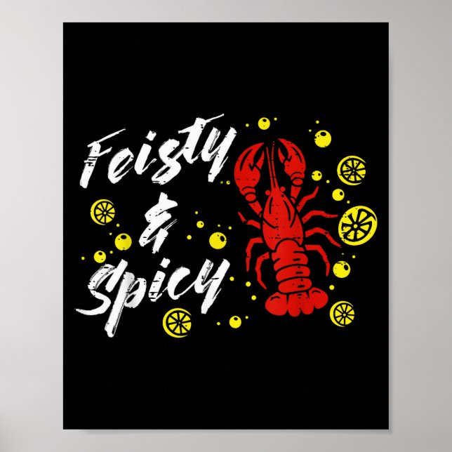 Crayfish Feisty And Scy Lemons Crawfish Women Men  Poster (Front)