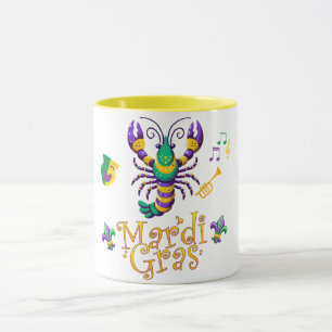 Crayfish Fleur de lis Mardi Gras  Mug