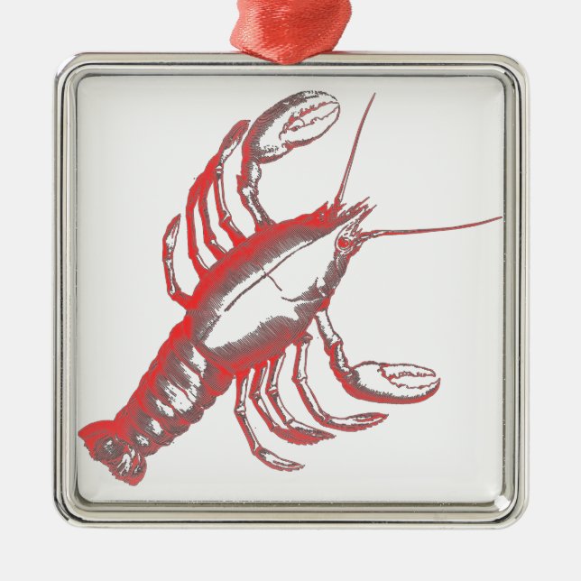 Crayfish Metal Tree Decoration (Front)