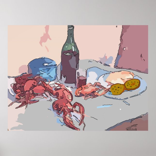 Crayfish Still Life 1 Poster (Front)