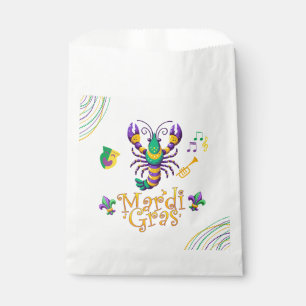 Crayfish/trumpet/mask/fleur de lis Mardi Gras Favour Bags