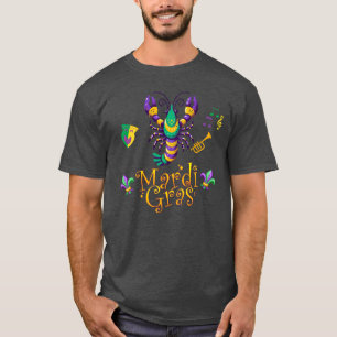 Crayfish/trumpet/mask/fleur de lis Mardi Gras T-Shirt