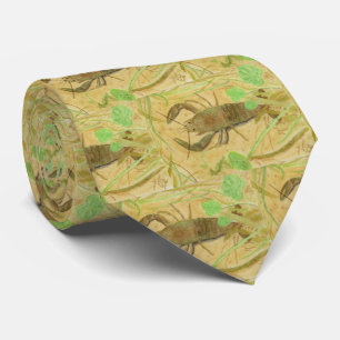 Crayfish Watercolor Tie